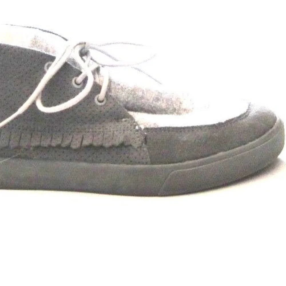Generic Surplus Mohawk Suede & Jersey Chukka Moccasin Fringe Sneaker Gray sz 9.5